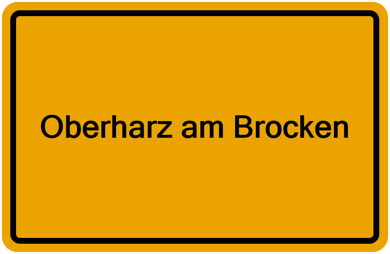 Handelsregisterauszug Oberharz am Brocken